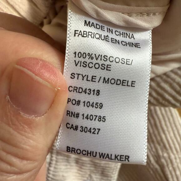 Brochu Walker The Harlow Pant Perle Wide Legs Corduroy L Minimalism Quiet Luxury - Picture 6 of 12